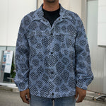 Giraffe Denim Jeans Pattern Print Men's Shirt Jacket