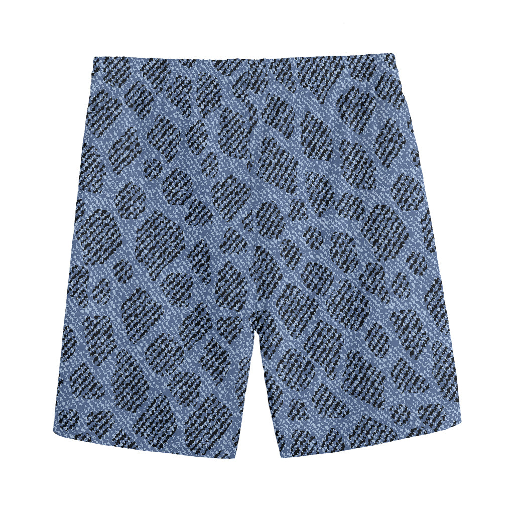 Giraffe Denim Jeans Pattern Print Men's Sports Shorts