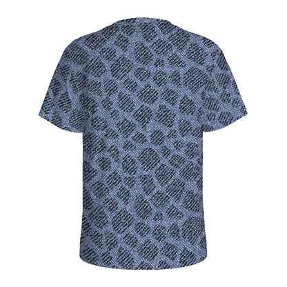 Giraffe Denim Jeans Pattern Print Men's Sports T-Shirt
