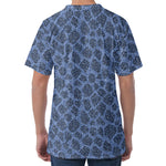 Giraffe Denim Jeans Pattern Print Men's Velvet T-Shirt