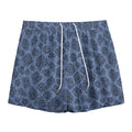 Giraffe Denim Jeans Pattern Print Mesh Shorts
