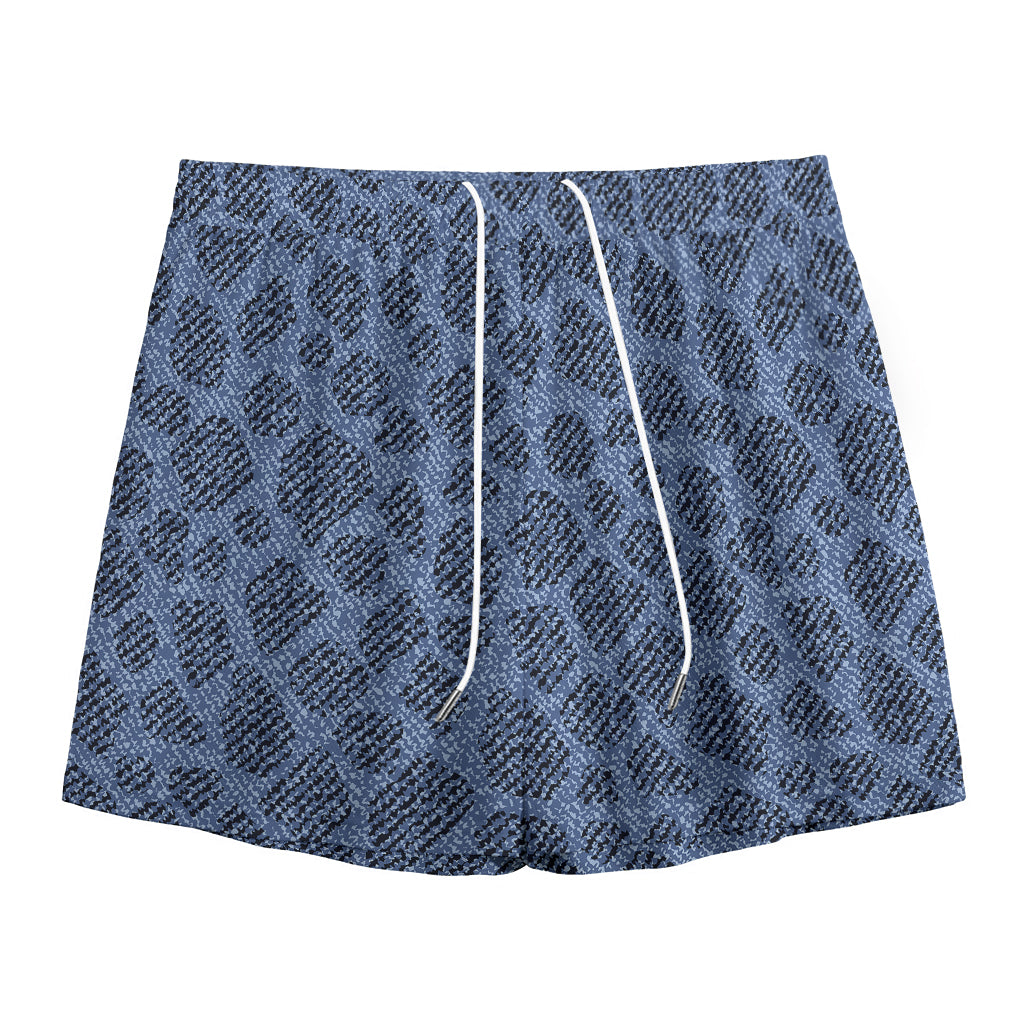 Giraffe Denim Jeans Pattern Print Mesh Shorts