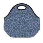Giraffe Denim Jeans Pattern Print Neoprene Lunch Bag