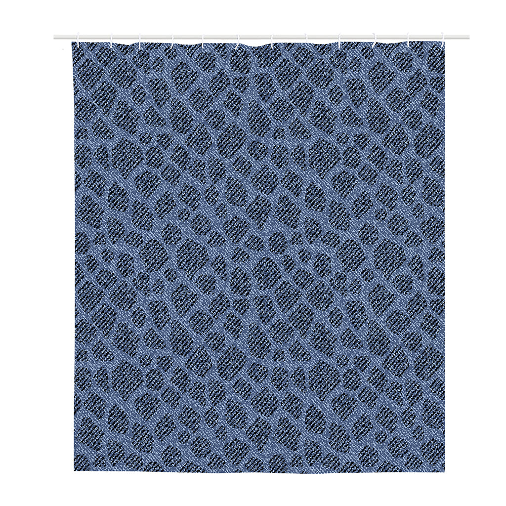 Giraffe Denim Jeans Pattern Print Polyester Shower Curtain