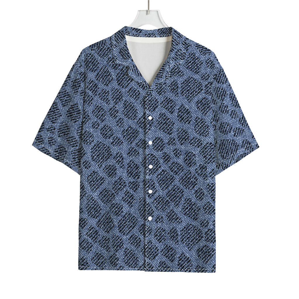 Giraffe Denim Jeans Pattern Print Rayon Hawaiian Shirt