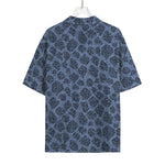 Giraffe Denim Jeans Pattern Print Rayon Hawaiian Shirt