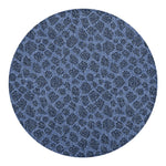Giraffe Denim Jeans Pattern Print Round Blanket