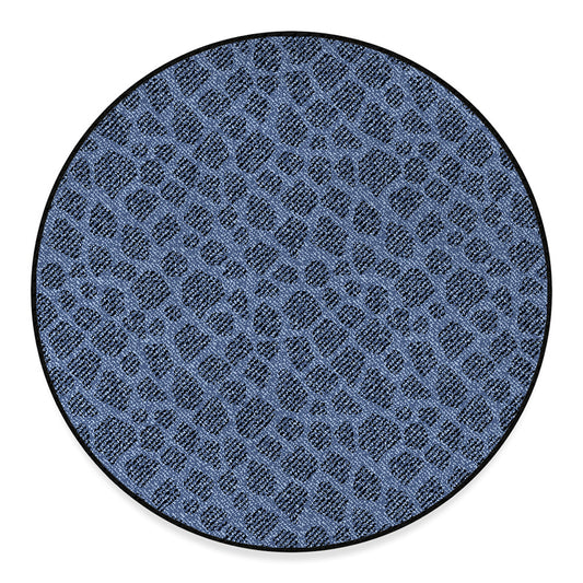 Giraffe Denim Jeans Pattern Print Round Floor Mat