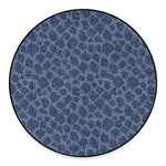 Giraffe Denim Jeans Pattern Print Round Floor Mat