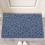 Giraffe Denim Jeans Pattern Print Rubber Doormat