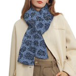 Giraffe Denim Jeans Pattern Print Scarf