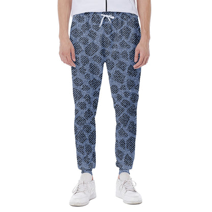 Giraffe Denim Jeans Pattern Print Scuba Joggers