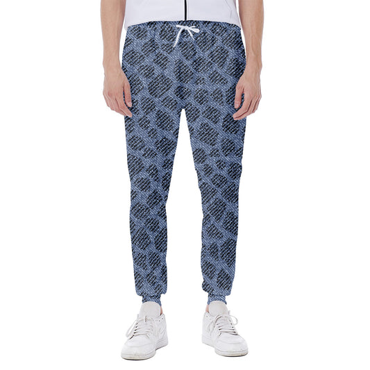 Giraffe Denim Jeans Pattern Print Scuba Joggers