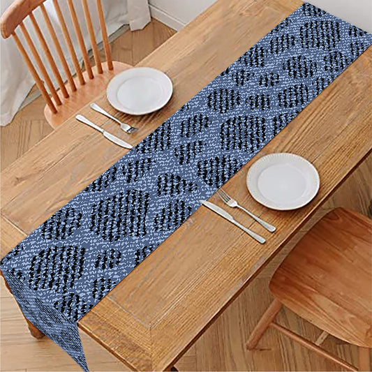 Giraffe Denim Jeans Pattern Print Table Runner