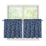 Giraffe Denim Jeans Pattern Print Tier Curtains