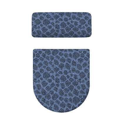 Giraffe Denim Jeans Pattern Print Toilet Lid And Tank Cover Set