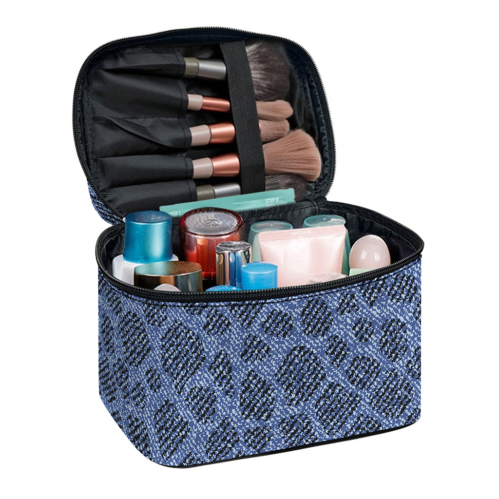 Giraffe Denim Jeans Pattern Print Travel Makeup Bag
