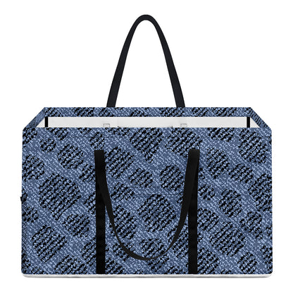 Giraffe Denim Jeans Pattern Print Utility Tote Bag