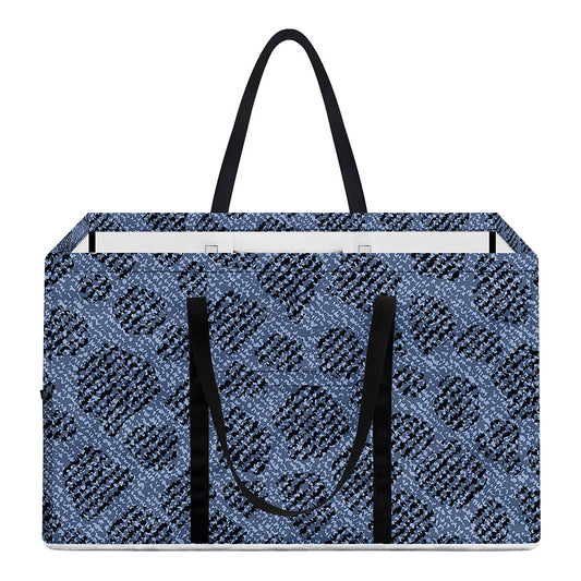 Giraffe Denim Jeans Pattern Print Utility Tote Bag