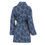 Giraffe Denim Jeans Pattern Print Women's Bathrobe