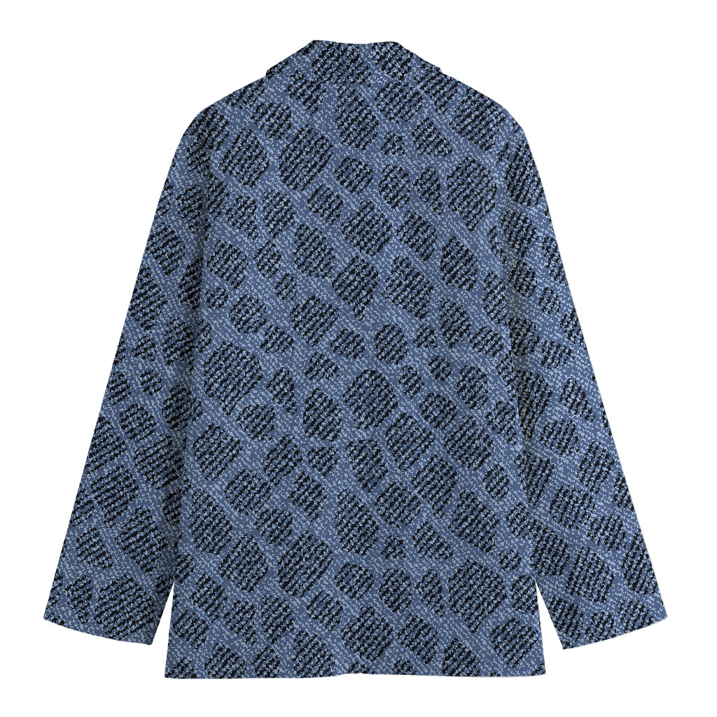 Giraffe Denim Jeans Pattern Print Women's Blazer