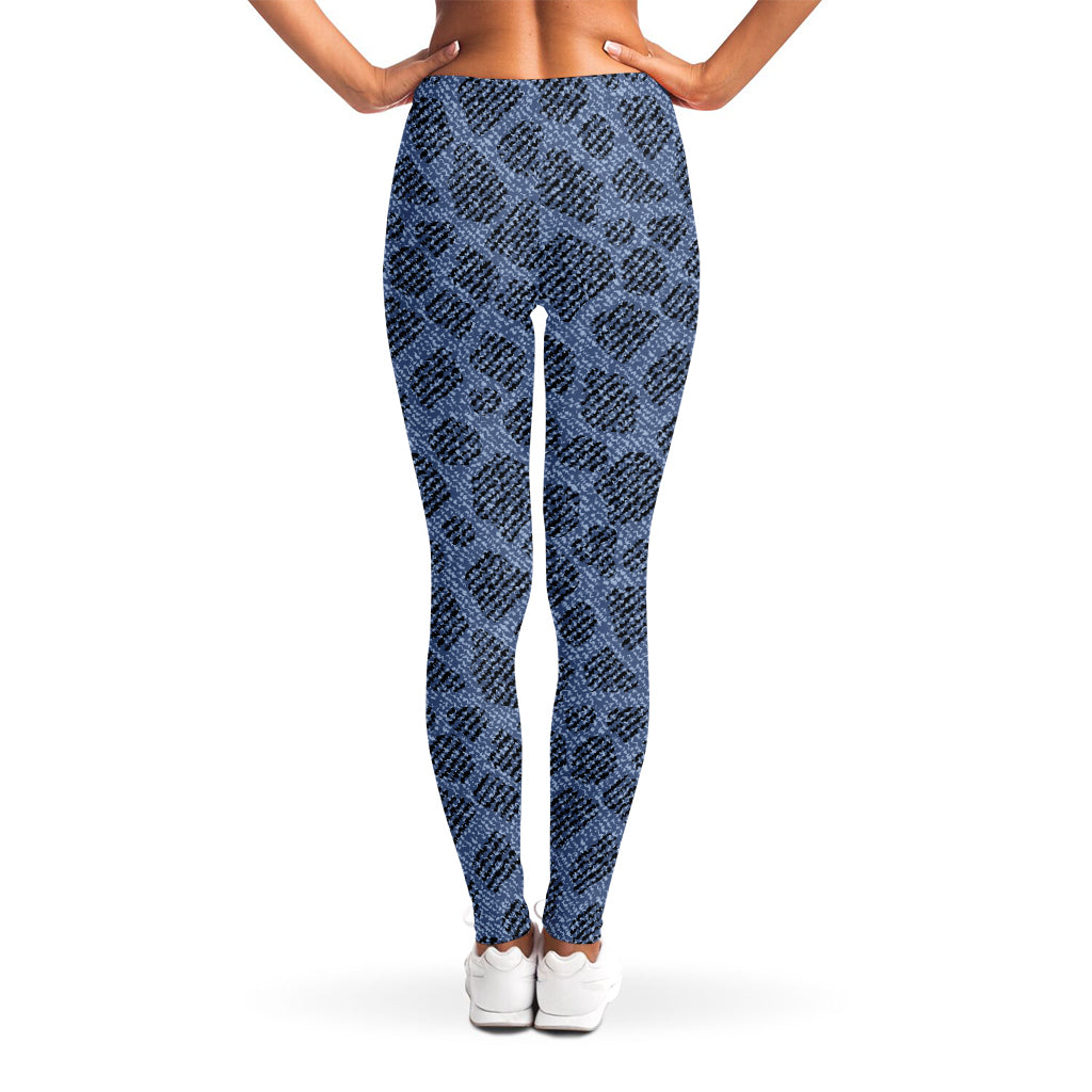 Giraffe Denim Jeans Pattern Print Women's Leggings