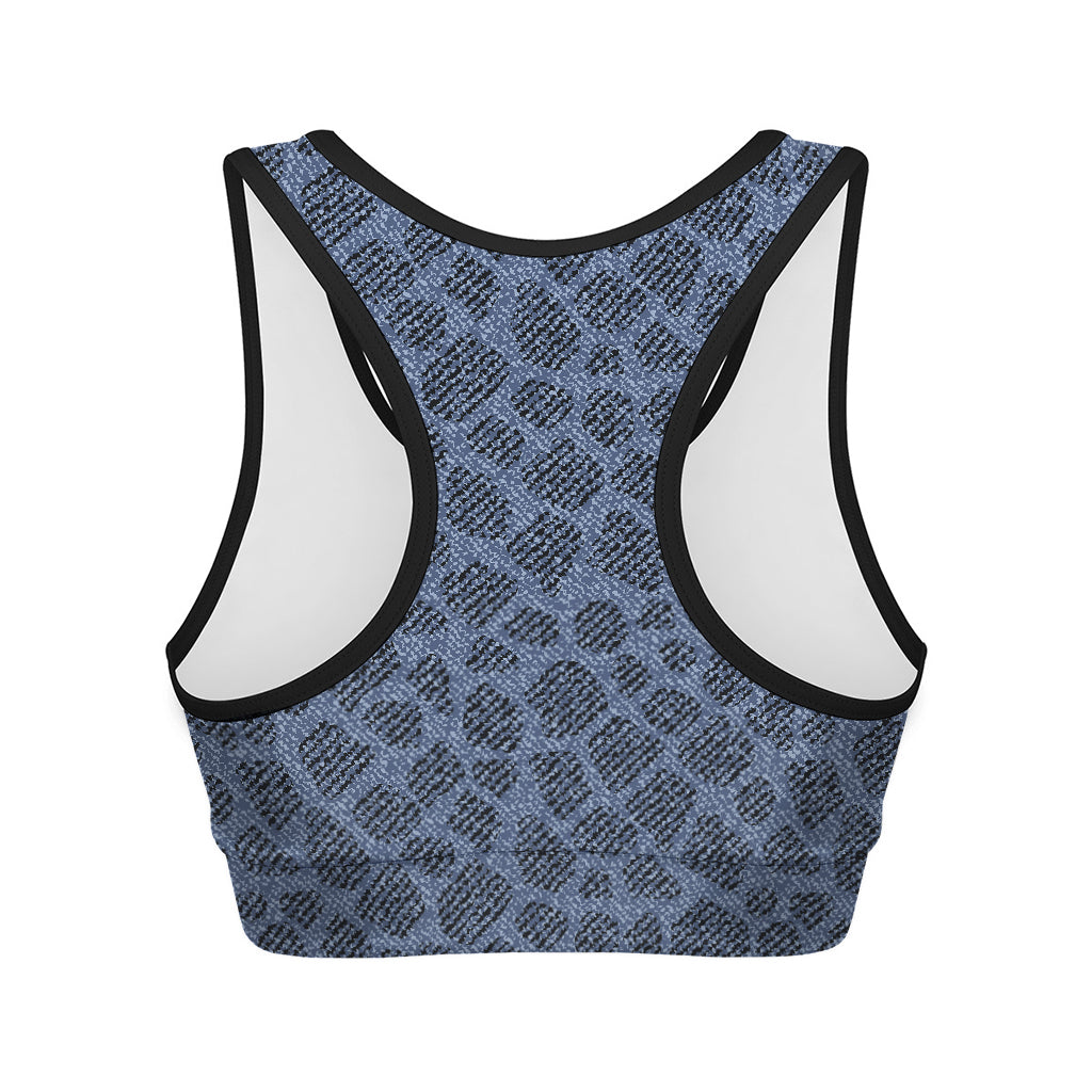 Giraffe Denim Jeans Pattern Print Women's Sports Bra