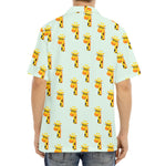 Giraffe With Glasses Pattern Print Aloha Shirt