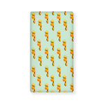 Giraffe With Glasses Pattern Print Baby Crib Sheet