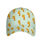 Giraffe With Glasses Pattern Print Baseball Cap