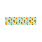 Giraffe With Glasses Pattern Print Bed Runner