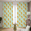 Giraffe With Glasses Pattern Print Dimout Pencil Pleat Curtains