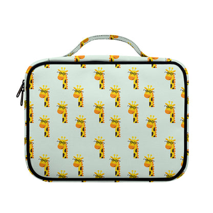 Giraffe With Glasses Pattern Print Briefcase Bible Bag