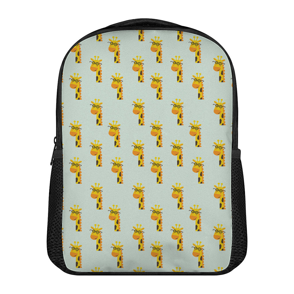 Giraffe With Glasses Pattern Print Casual Backpack