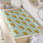 Giraffe With Glasses Pattern Print Changing Pad Cover