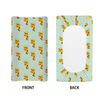 Giraffe With Glasses Pattern Print Changing Pad Cover