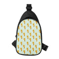 Giraffe With Glasses Pattern Print Sling Bag