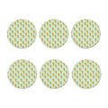 Giraffe With Glasses Pattern Print Coaster Set