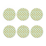 Giraffe With Glasses Pattern Print Coaster Set