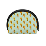 Giraffe With Glasses Pattern Print Coin Purse