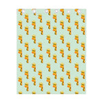 Giraffe With Glasses Pattern Print Curtain
