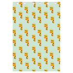 Giraffe With Glasses Pattern Print Curtain