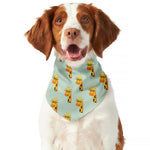 Giraffe With Glasses Pattern Print Dog Bandana