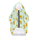 Giraffe With Glasses Pattern Print Dog Zip Up Hoodie