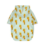 Giraffe With Glasses Pattern Print Dog Zip Up Hoodie