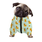 Giraffe With Glasses Pattern Print Dog Zip Up Jacket