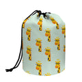 Giraffe With Glasses Pattern Print Drawstring Makeup Bag