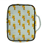 Giraffe With Glasses Pattern Print Front Pocket Bible Bag