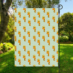 Giraffe With Glasses Pattern Print Garden Flag