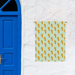 Giraffe With Glasses Pattern Print Garden Flag